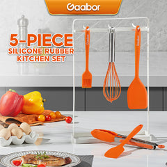 Gaabor 5 pieces Kitchen Utensil and Gadgets Silicone Rubber Kitchen Set