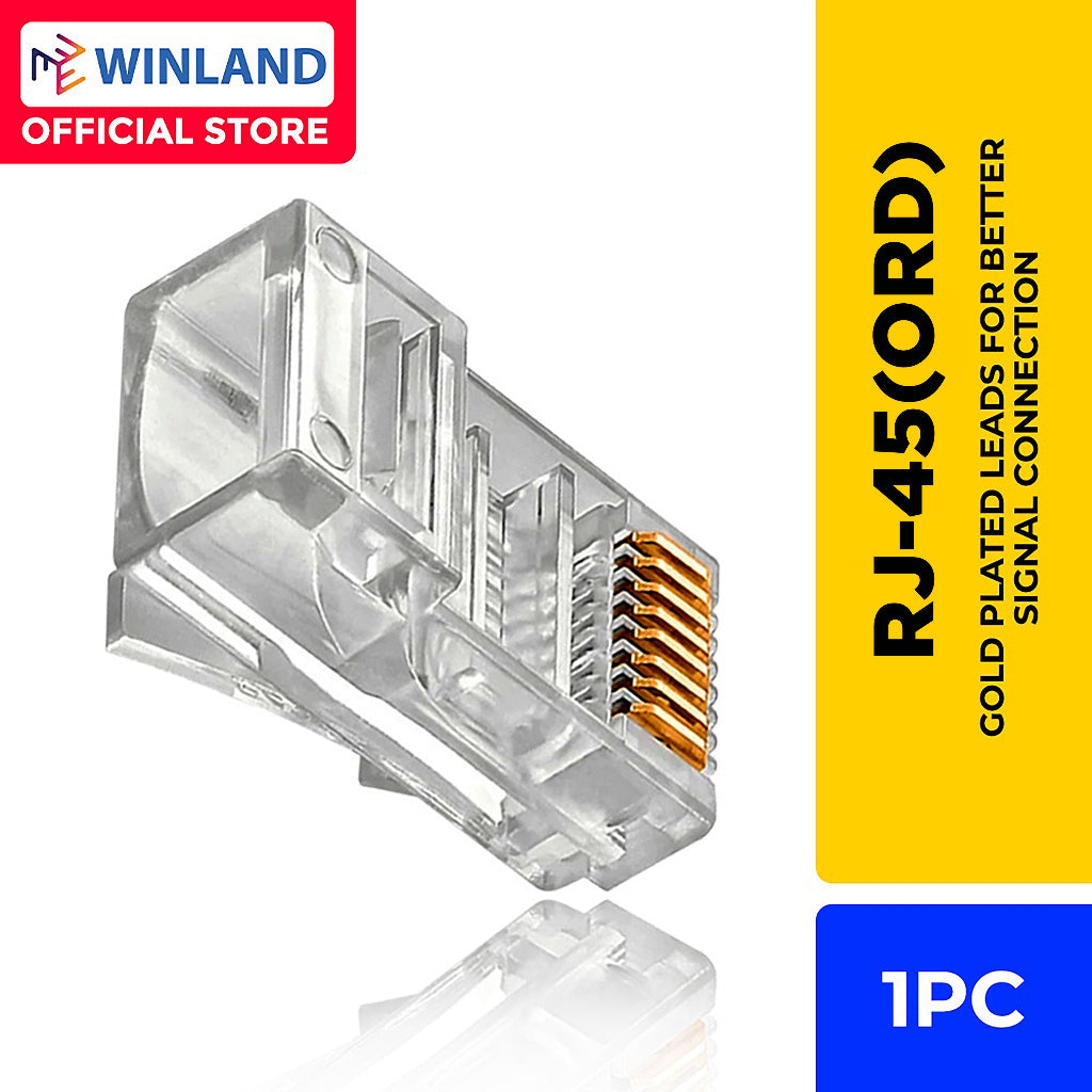 WINLAND RJ45 8Pins Connector Ordinary Network modular Ethernet cable header plug RJ-45(ORD)