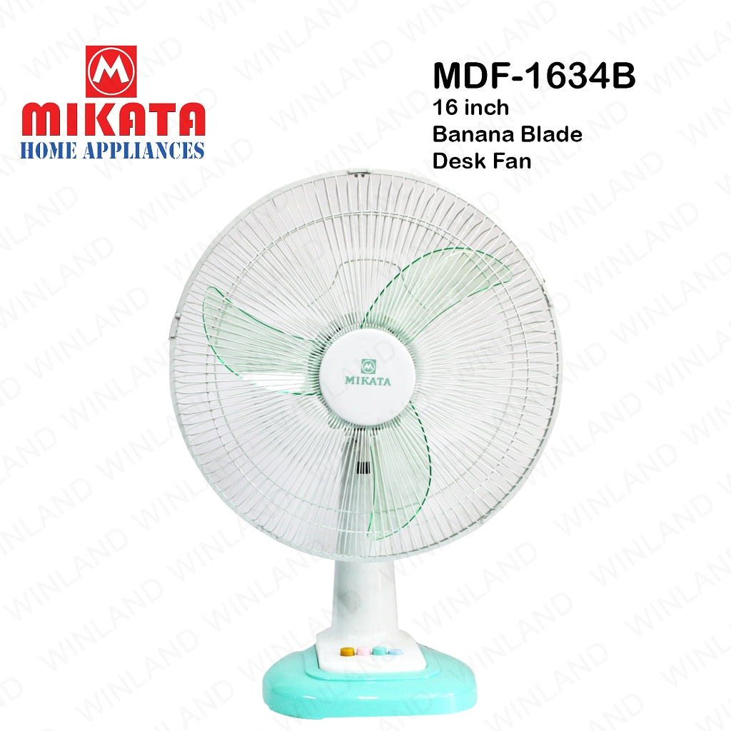 Mikata 16 Inches / 405mm Desk Electric Fan 45W (3-Banana Blade) MIK-MDF-1634B(LGRN)