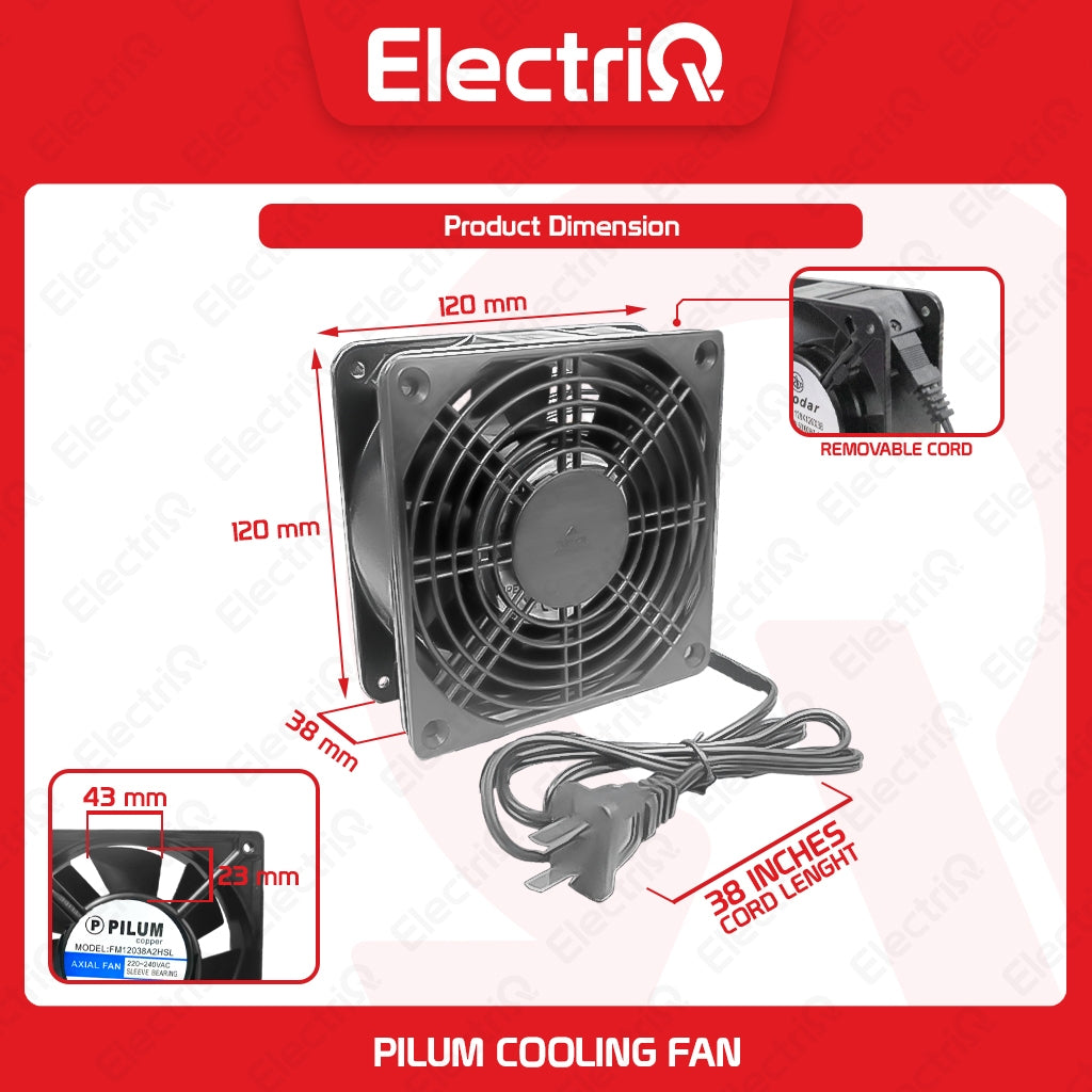 Electriq l Phodar 100% Copper Heat Proof 4" x 4" Blower Cooling CPU Fan Metal Frame with Screen