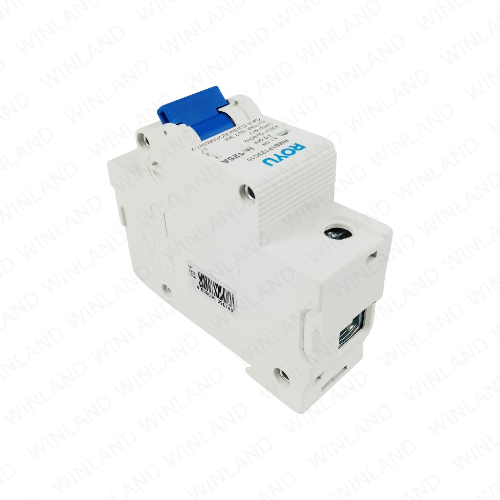 Royu by Winland Single phase Miniature Circuit Breaker 1Pole (DIN Rail Type) 125A 4KA RMB1P125C10