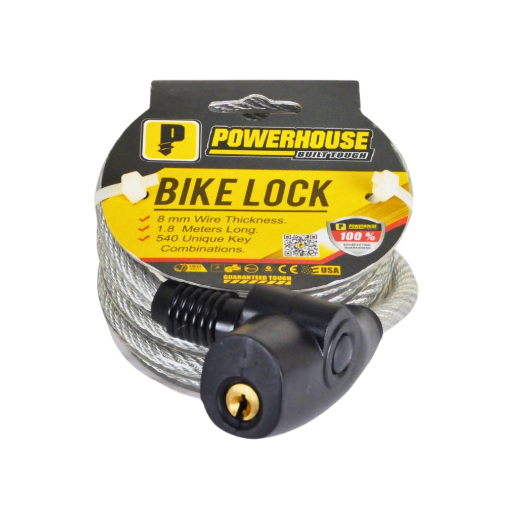 Powerhouse 1.8 Meter Portable Cable Lock Multiple Anti-theft Bicycle Lock