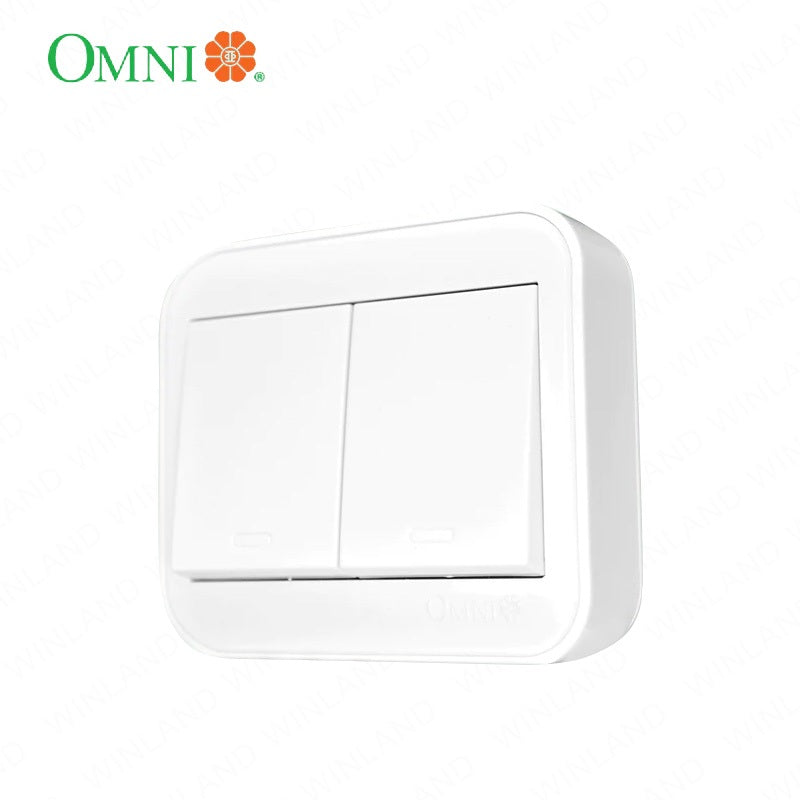 Omni by Winland Surface Mounted Convenience Wall Type Switch 1-Gang, 2-Gang, 3-Gang 10A