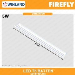 Firefly by Winland Basic Series LED T5 Batten 5watts EBTST5DL305