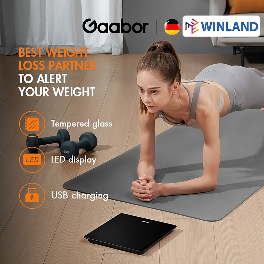 Gaabor Electronic Weighing Scale Large LED HD Display and Clear Numeric