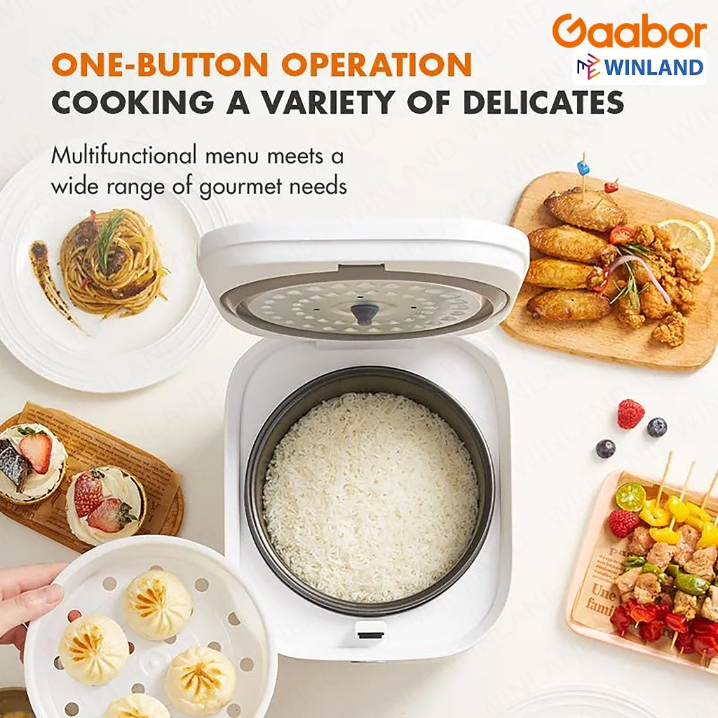 Gaabor Rice Cooker 2.5L Capacity 400W Strong Power Non-stick Coating One Button Operation