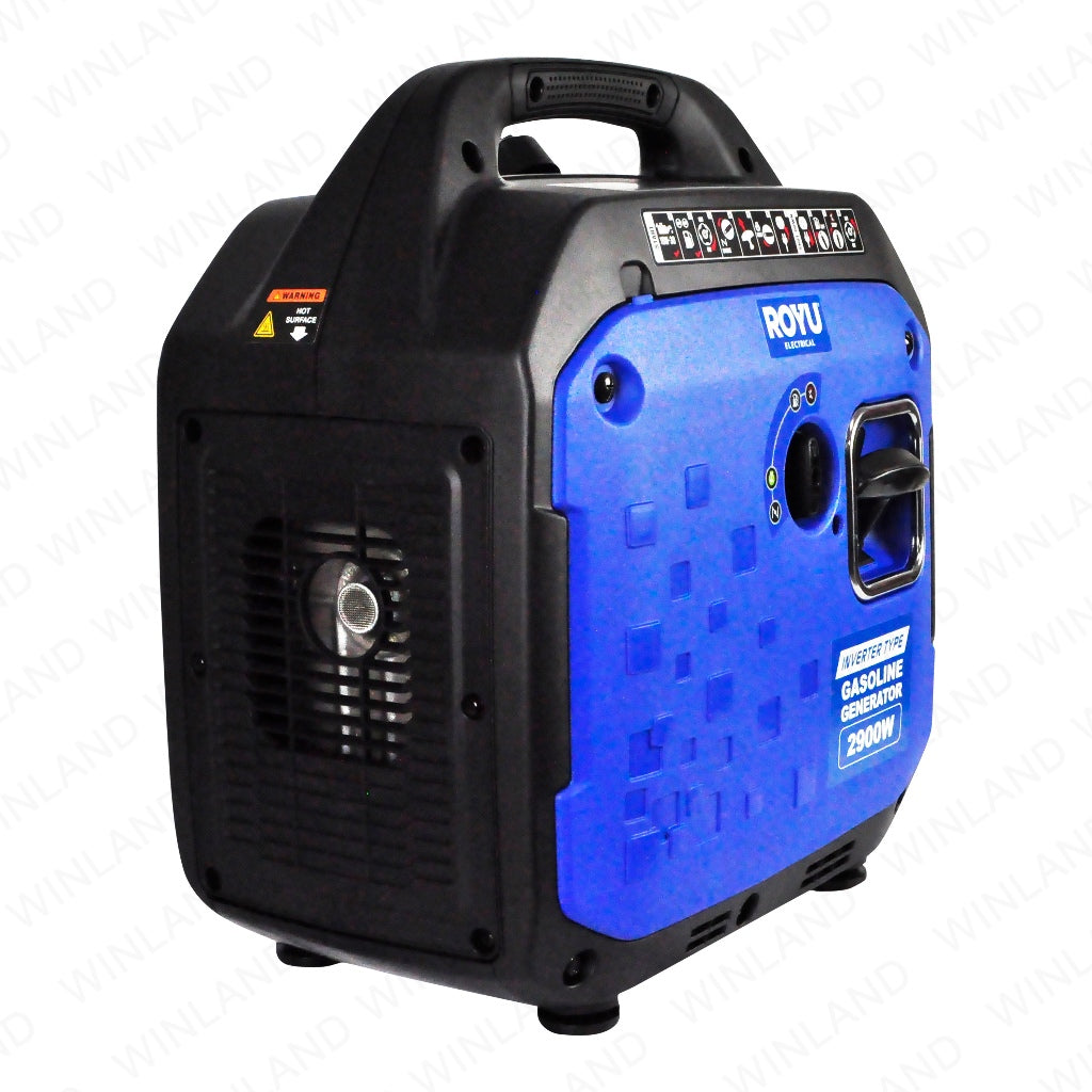 Royu by Winland 2900W 220v 60Hz 12.3A 149cc Single Phase Grade F Inverter Generator RGP012900