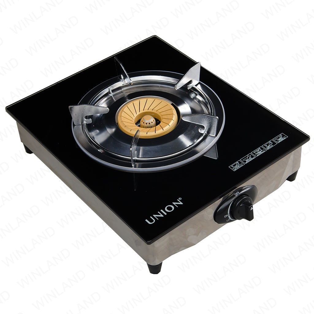 Union Elegant Glass Top Panel Single Burner with Vortex Flame design UGGS-175-G