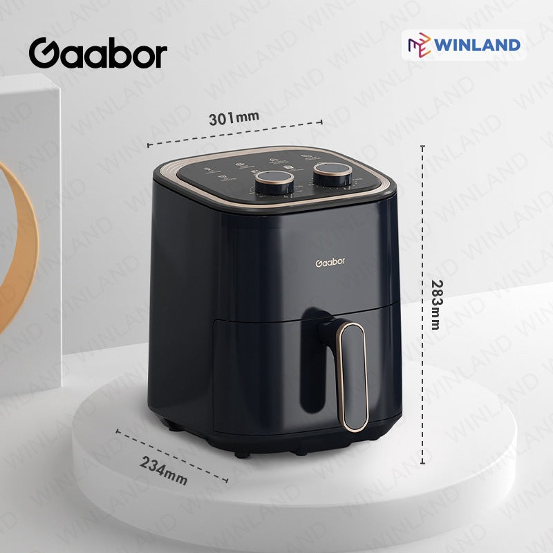 Gaabor 3.5Liters Air Fryer Double Control Knob Automatic Power-Off 8Function Menus 1400W