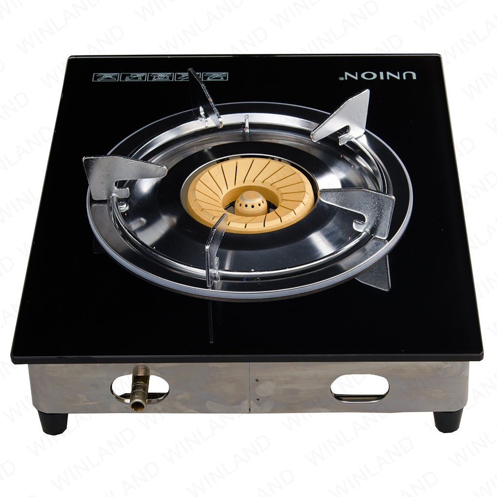 Union Elegant Glass Top Panel Single Burner with Vortex Flame design UGGS-175-G