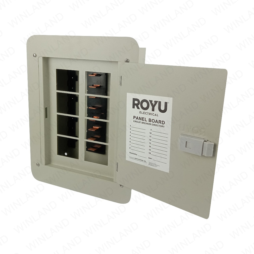 Royu Electrical Circuit Breaker Metal Base Panel Flush Nema 1 Plug-in 2P 8B RPF01P2N08