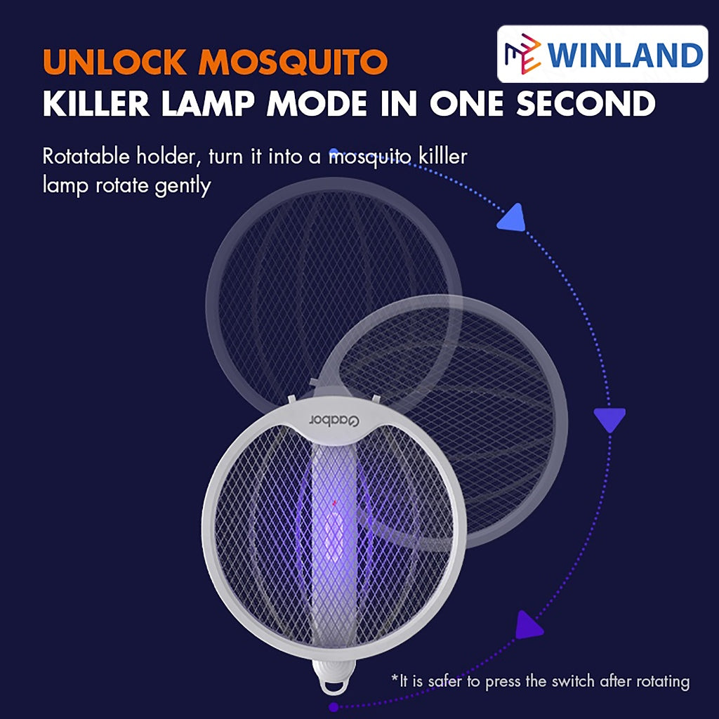 Gaabor 2 in 1 Electric Mosquito Foldable Swatter Killer