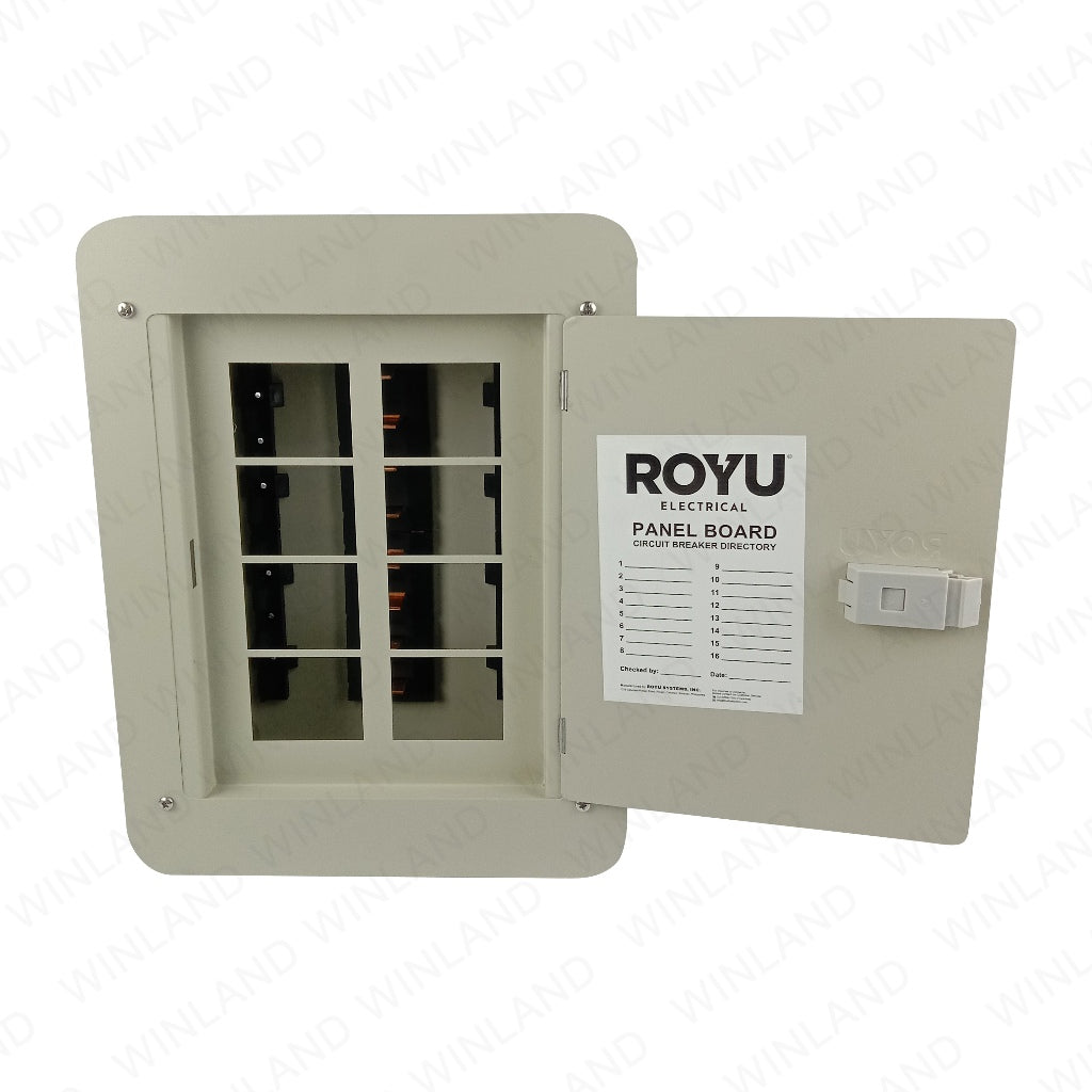 Royu Electrical Circuit Breaker Metal Base Panel Flush Nema 1 Plug-in 2P 8B RPF01P2N08