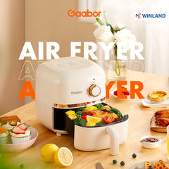 GAABOR 2 Liters Air Fryer Non-Stick Coating with 360° 3-Dimensional Hot Air Circulation