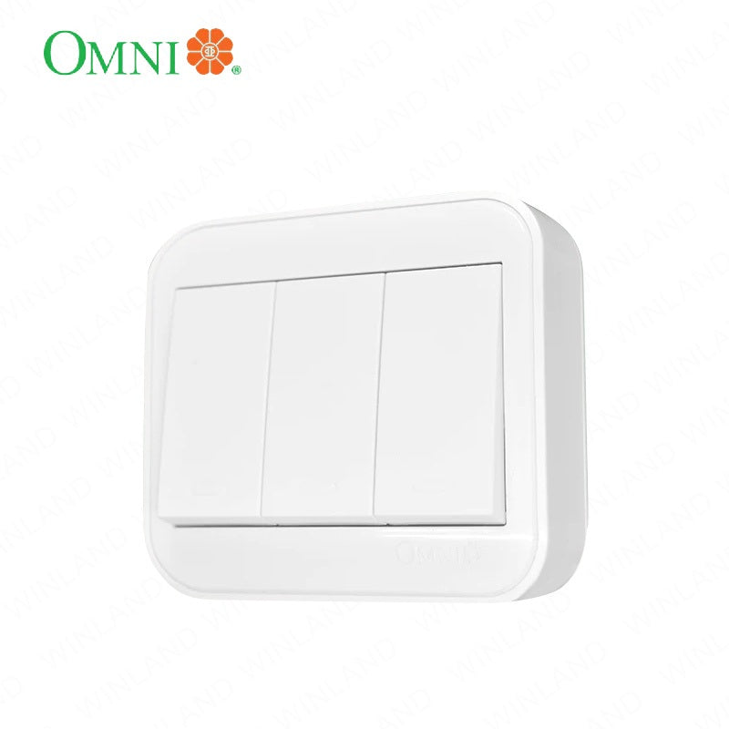 Omni by Winland Surface Mounted Convenience Wall Type Switch 1-Gang, 2-Gang, 3-Gang 10A