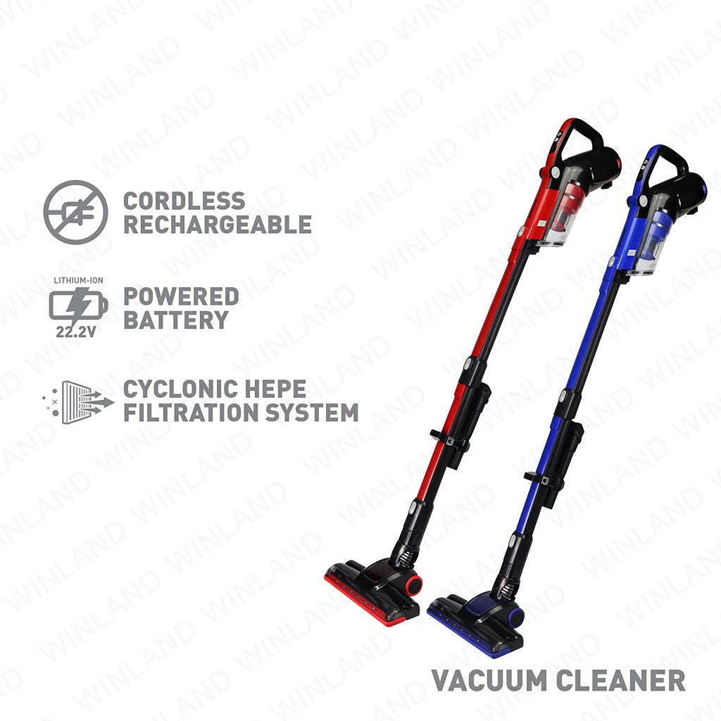 Hanabishi 2-Speed Control Cordless Vacuum Cleaner w/ Cyclonic HEPA Filtration System