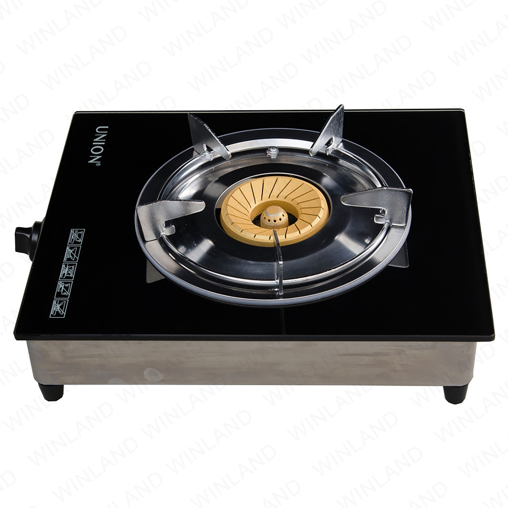 Union Elegant Glass Top Panel Single Burner with Vortex Flame design UGGS-175-G