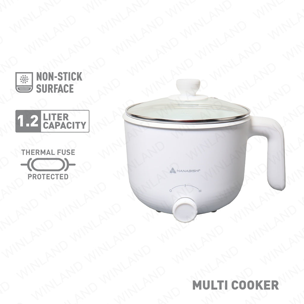 Hanabishi 1.2 Liters Multi-Function Cooker | Electric Multi-Pot Multicooker HMC-1200XWHT