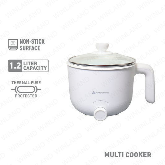 Hanabishi by Winland 1.2 Liters Multi-Function Cooker | Electric Multi-Pot Multicooker HMC-1200XWHT