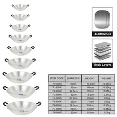 Grand Eagle by Winland Frying Pan Double Bakelite Handle Cookware Wok 280g-880g Capacity