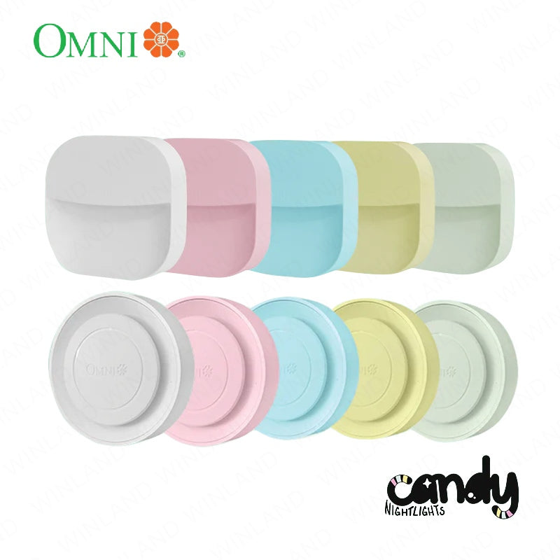 Omni by Winland Candy LED Night Light Round and Square LNL-101-PK/LNL-102-PK