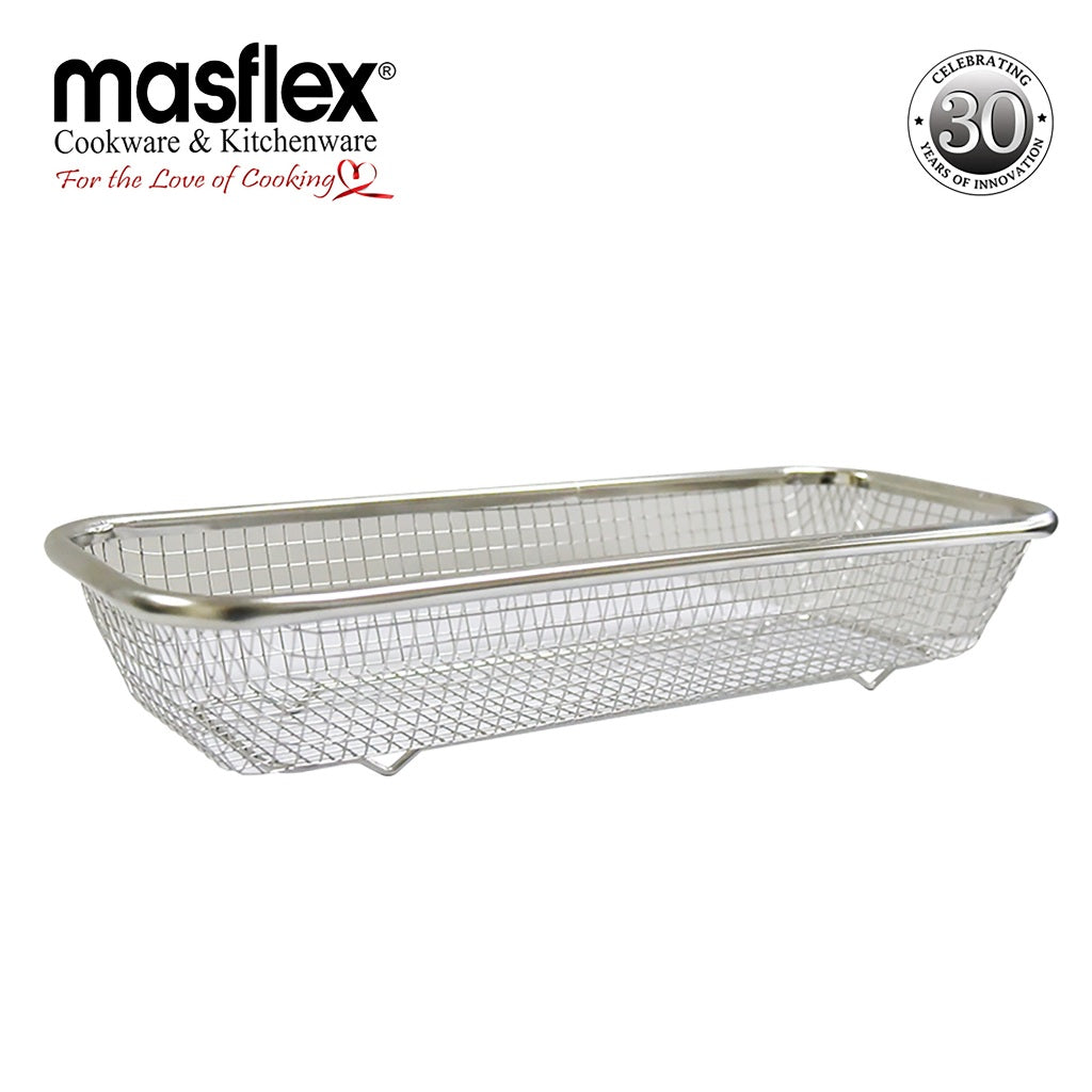 Masflex by Winland Stainless Steel Large & Slim Rectangular Mesh Basket GM-1881