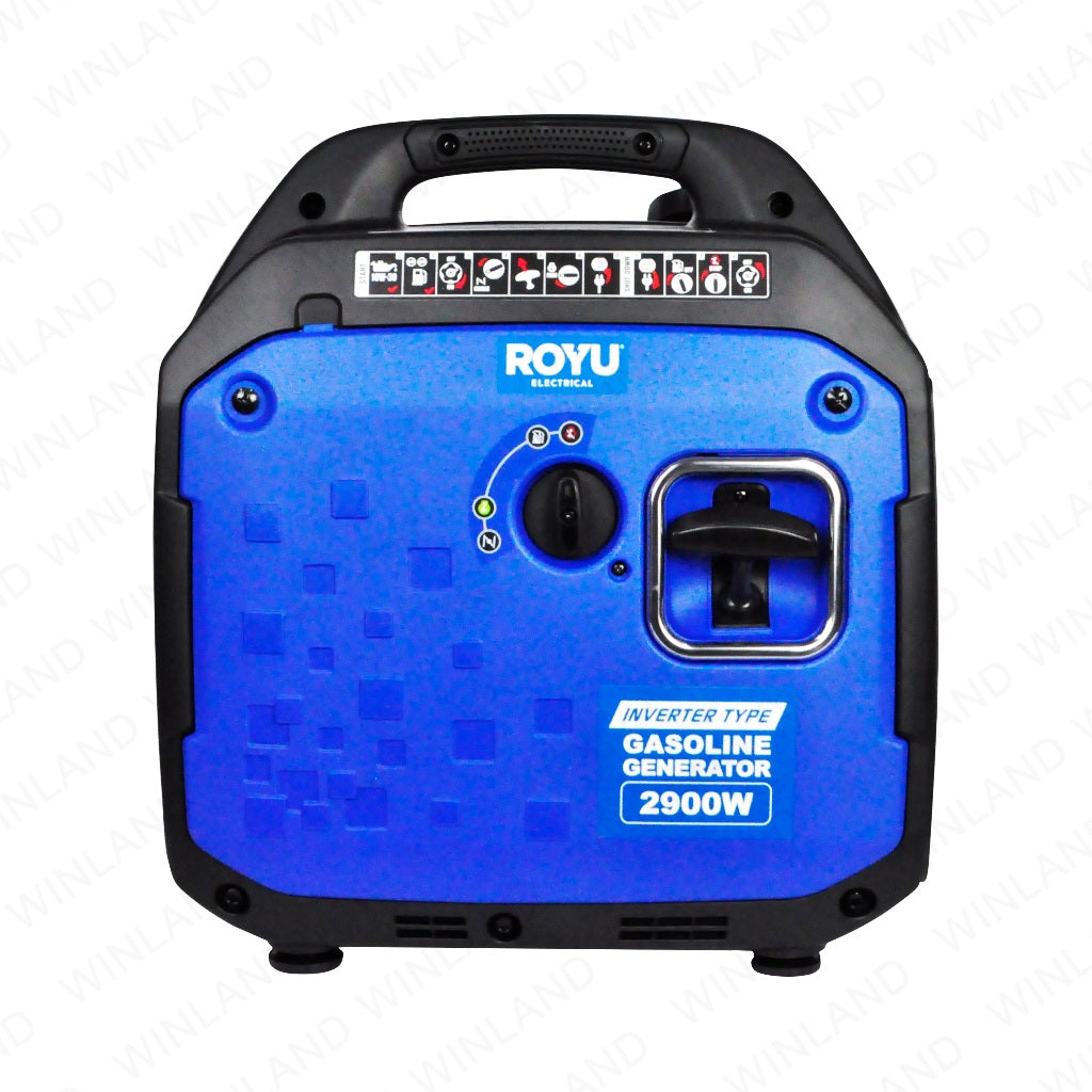 Royu by Winland 2900W 220v 60Hz 12.3A 149cc Single Phase Grade F Inverter Generator RGP012900