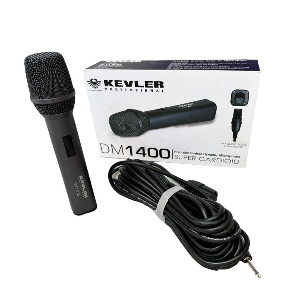 Kevler DM-1400 Super Cardioid Dynamic Microphone Magnetic Connector Mic