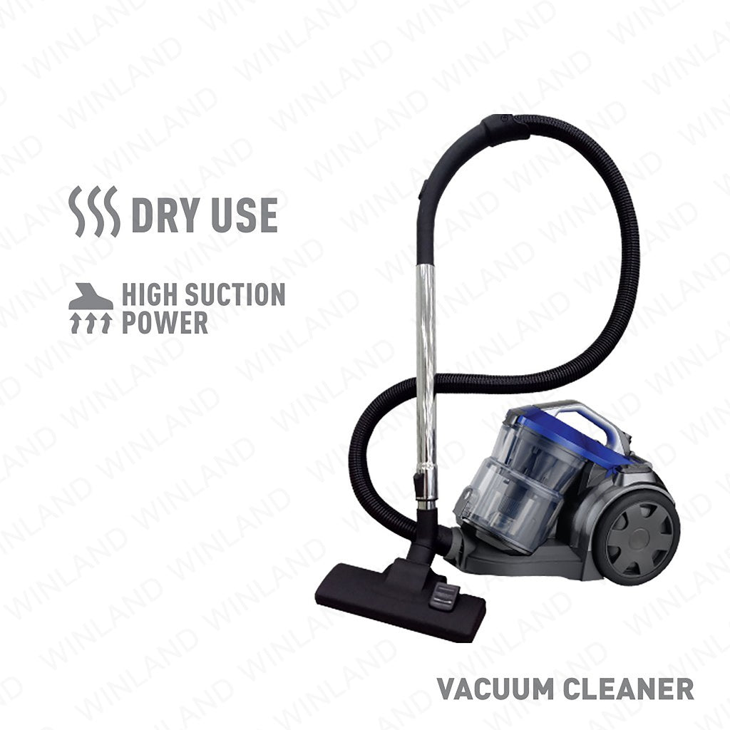 Hanabishi by Winland Vacuum Cleaner Multi-cyclone w/ Permanent Filter Design Dust & Mite Removal