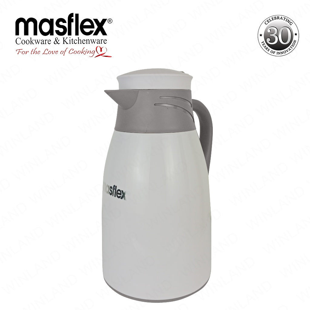 Masflex by Winland 1.0 L/1000mL Food-Grade Plastic Materials Vacuum Flask with Push Button BG-0410
