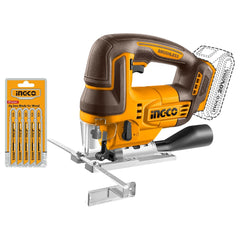 Ingco by Winland P20S20V Lithium-Ion Brushless Motor Cordless Jig Saw w/ 5pcs Blade CJSLI1008 ING-CT