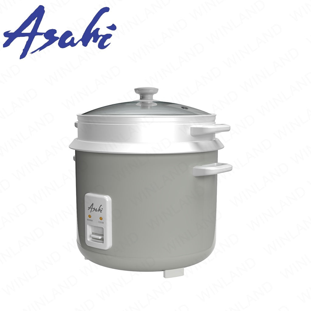 Asahi by Winland 1.5-Liters Rice Cooker with Steamer 8-cups Capacity 500W RC-86