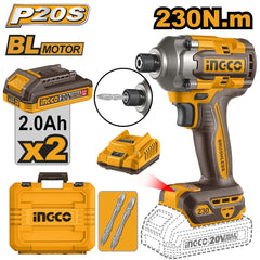 Ingco by Winland P20S/20V Brushless Motor Lithium-Ion Cordless Impact Driver CIRLI2023 ING-CT