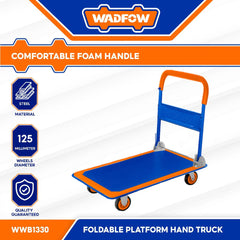 Wadfow by Winland 300kg Foldable Platform Hand Truck with Comfortable Foam Handle WWB1330 WAD-HT