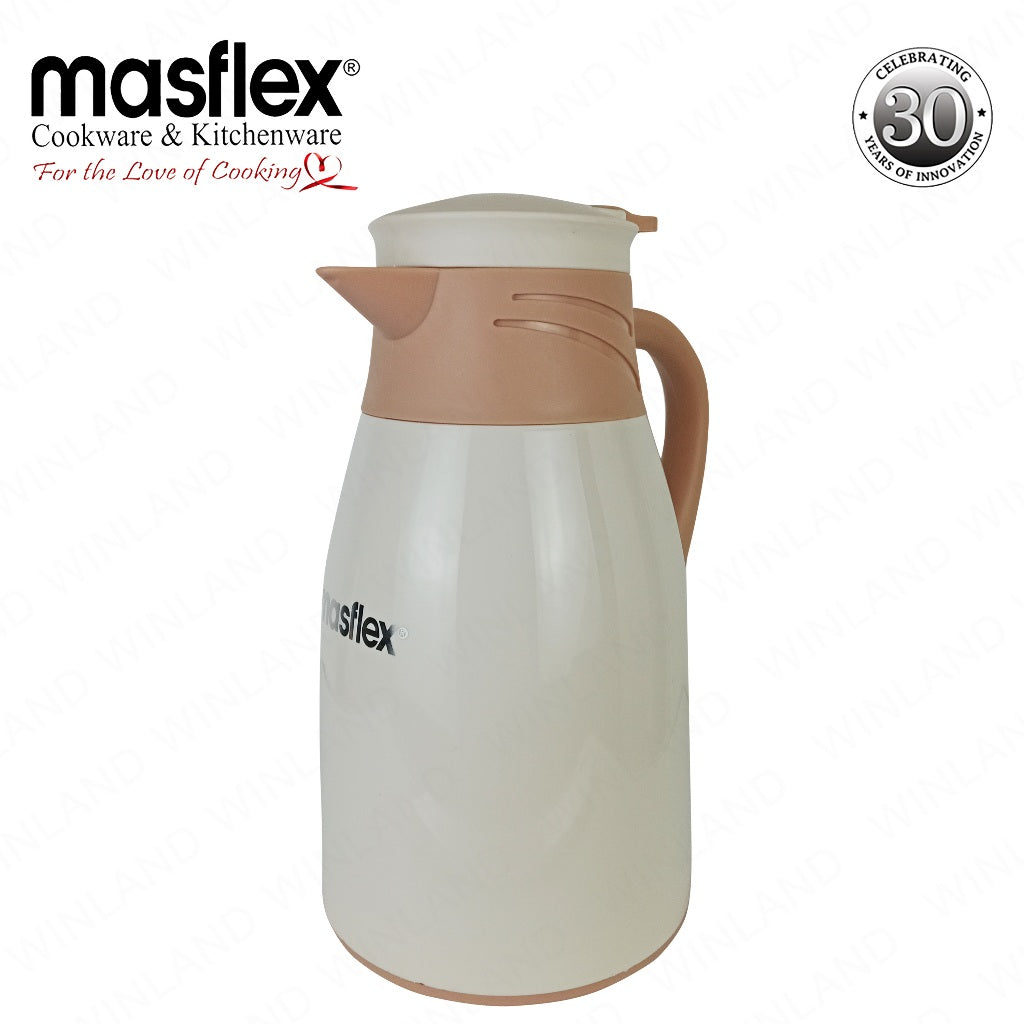 Masflex by Winland 1.0 L/1000mL Food-Grade Plastic Materials Vacuum Flask with Push Button BG-0410