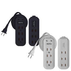Royu by Winland 3 + 3 Gang Flat Pin Extension Cord (6M | 9M Extension Cord 250V/10A) REDEC206