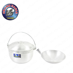 Grand Eagle by Winland Value Pack Cookware Aluminum Small Kaldero w/ Fixed Handle, Kawali Frying Pan