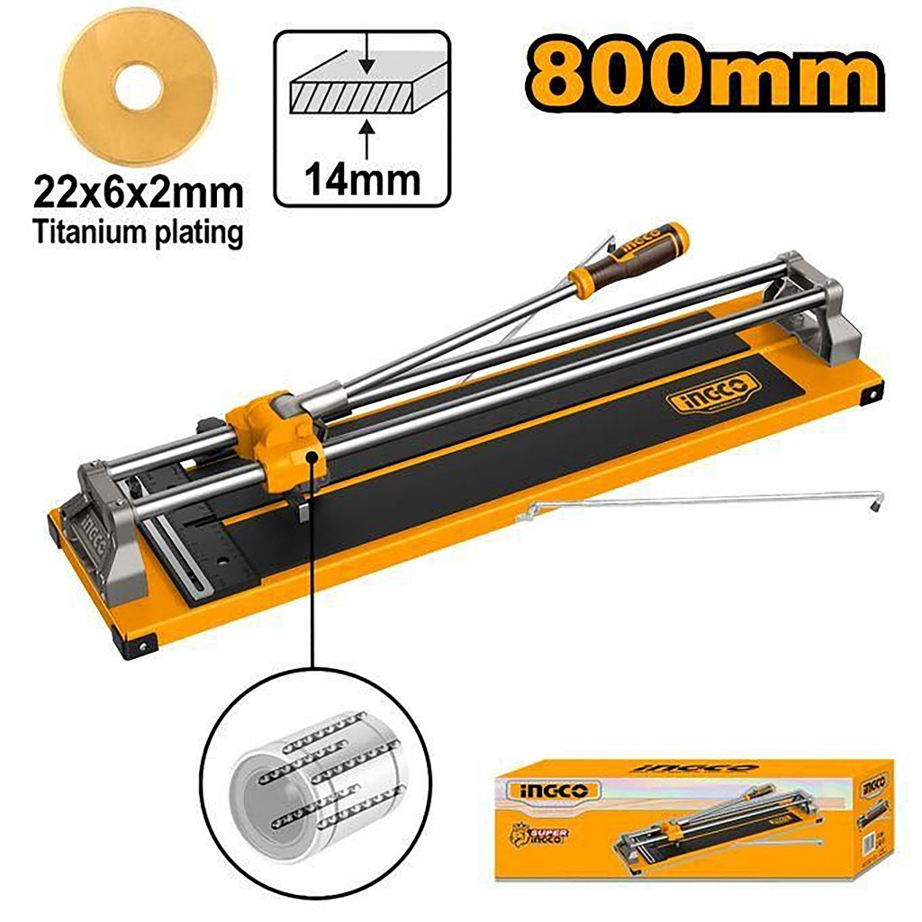 Ingco by Winland 800mm x 14mm Manual Tile Cutter / Cutting Machine for Cutting Tools HTC04801 ING-HT