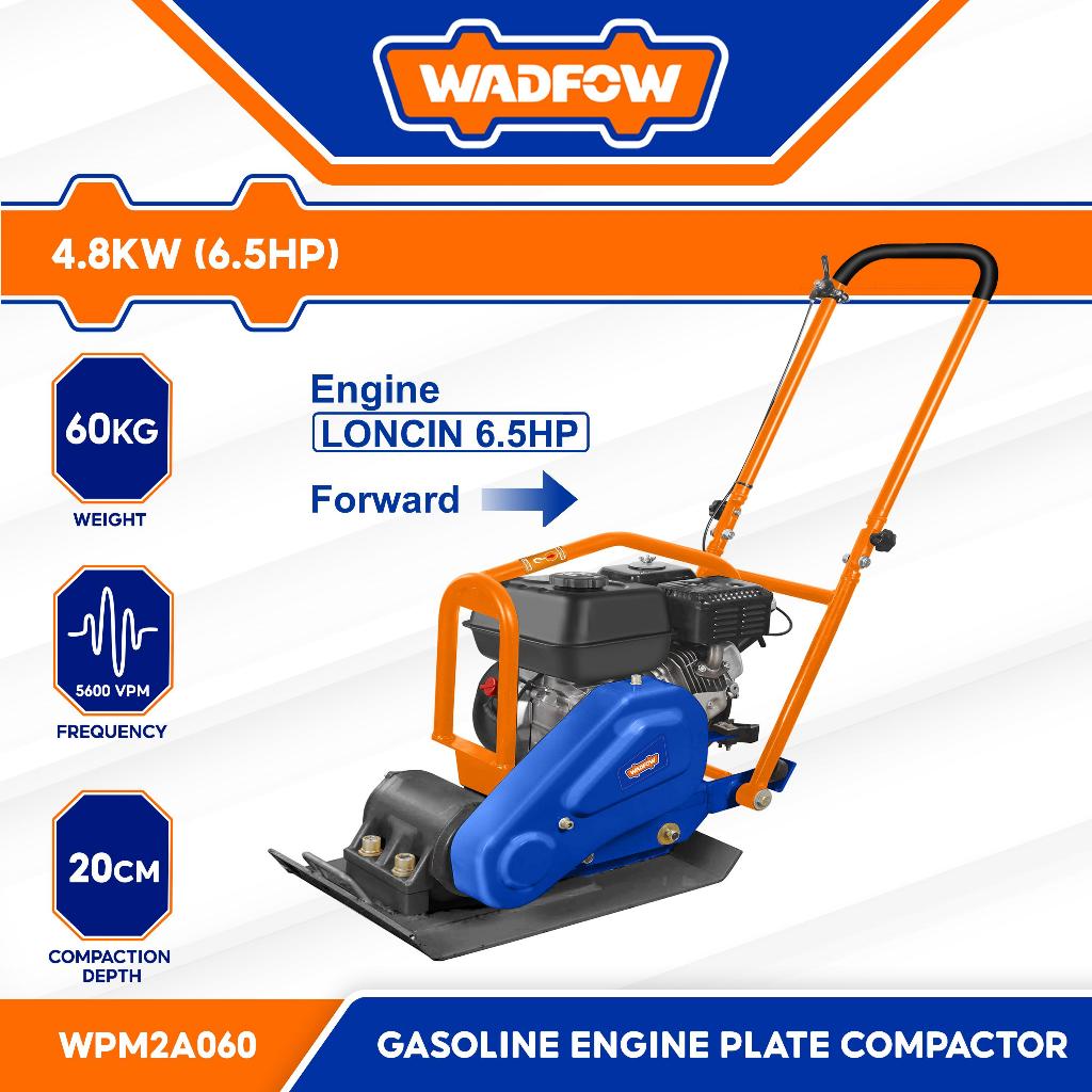 Wadfow by Winland 4.8kW(6.5HP) Gasoline Engine Plate Compactor Vibrating Asphalt Soil 60kgs WAD-PT