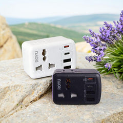 Royu by Winland International + Flat Adapter with USB (2A+1C & 1 Fast C) REDPL128