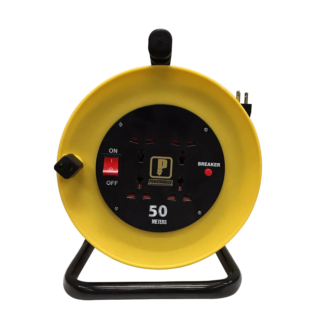 Powerhouse by Winland Electric Heavy Duty Extension Wheel 50M 4 Gang Universal Outlet PHEC-700U-50M