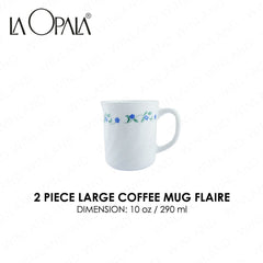 La Opala by Masflex 8PCS/Set Classique Decorated Tempered Glass/Microwave Safe Juniper Blue OP-8JB