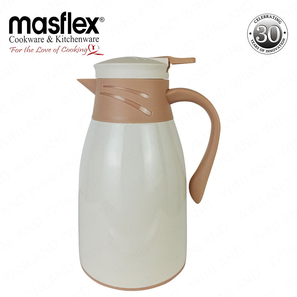 Masflex by Winland 1.0 L/1000mL Food-Grade Plastic Materials Vacuum Flask with Push Button BG-0410