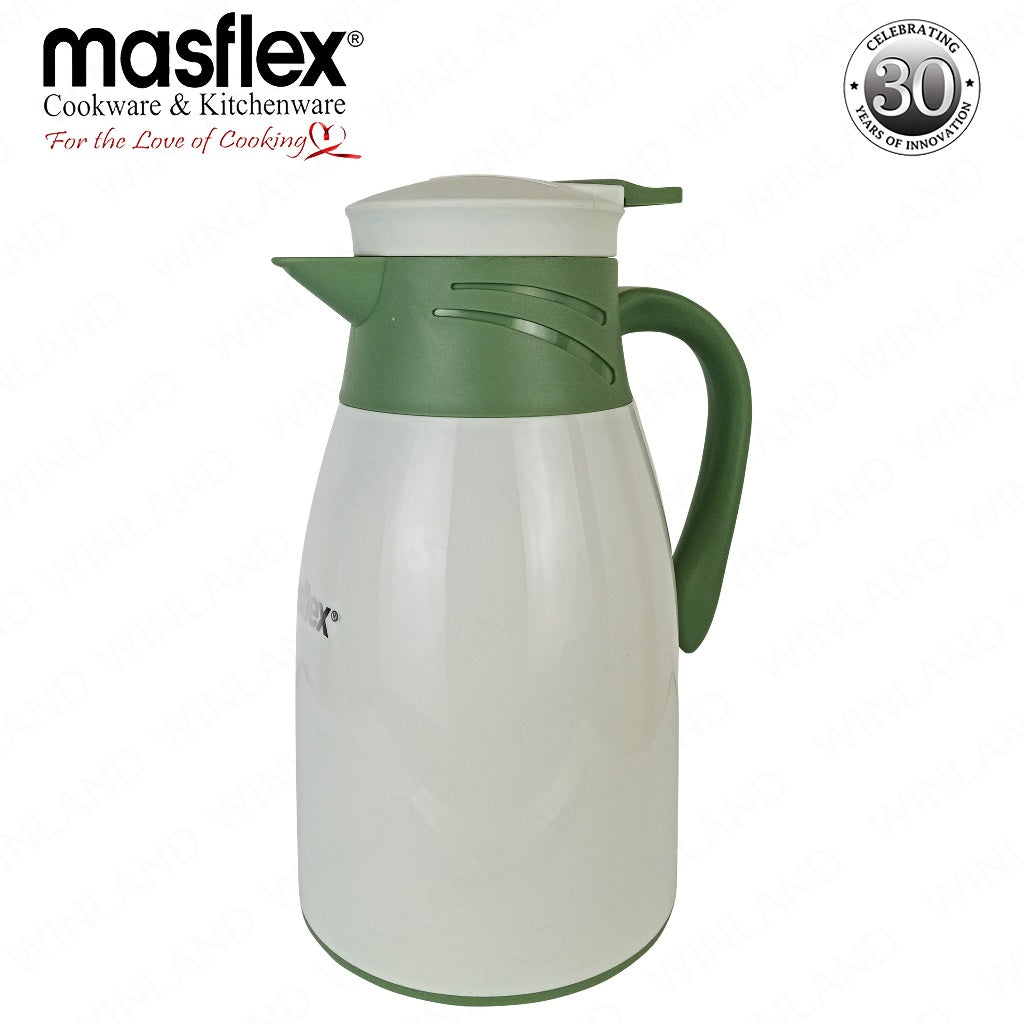 Masflex by Winland 1.0 L/1000mL Food-Grade Plastic Materials Vacuum Flask with Push Button BG-0410