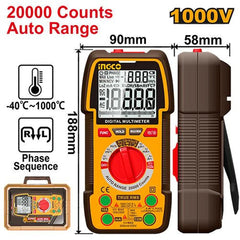 Ingco by Winland TRUR RMS 2000counts Digital Multimeter for Voltage, Current, Resistance Measurement