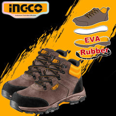 Ingco by Winland Safety Boots, SB Class, Leather and EVA/Rubber Sole, Oil Resistant SSH11SB ING-HT