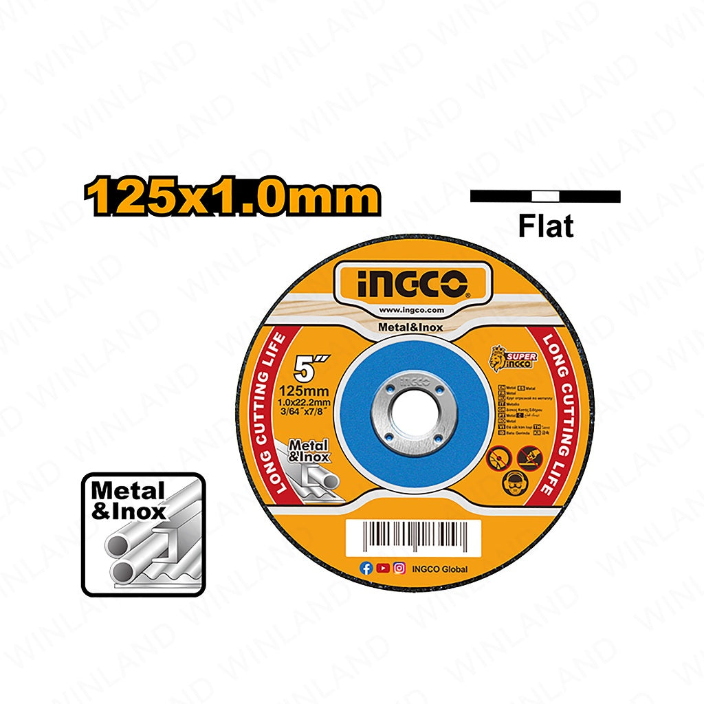 Ingco by Winland 5inches(125mm) Cut Off Wheel / Metal Cutting Abrasive Disc MCD101251 ING-HT