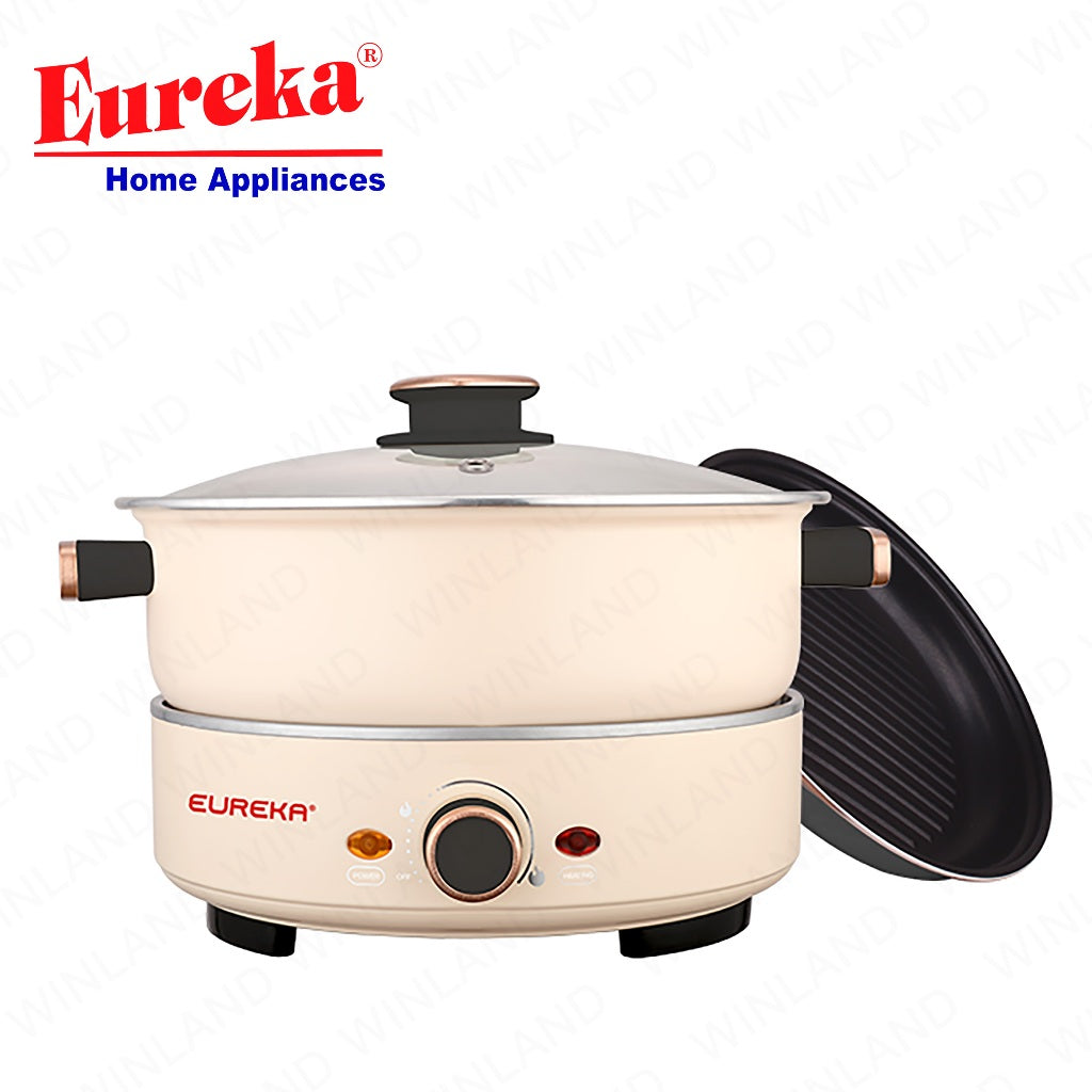 Eureka by Winland 5L Multicooker Non-stick Hotpot with Griller with 6-Cooking Function 1500W EHG-5L