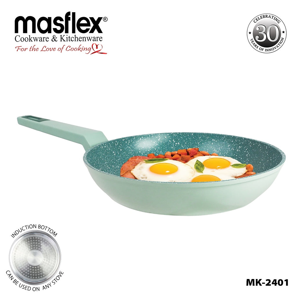 Masflex by Winland Pistachio Series Aluminum Non Stick Induction Forged Fry Pan 20 | 24 | 26 | 28