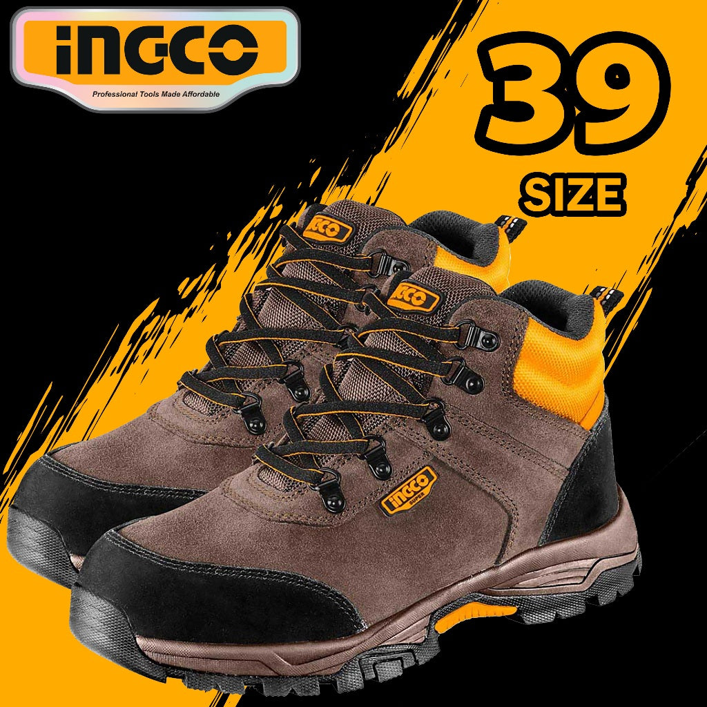 Ingco by Winland Safety Boots, SB Class, Leather and EVA/Rubber Sole, Oil Resistant SSH11SB ING-HT
